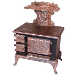 Salesman sample stove, "Buck's Junior", mfgd. by Buck's Stoves & Ranges, St. Louis, cast iron & nick