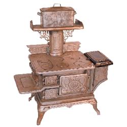 Salesman sample stove, "Buck's Junior", mfgd. by Buck's Stove & Range Co., St. Louis, missing top tr