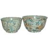Image 1 : Red Wing paneled sponge bowls (2);  6"Dia. has 1 base & 1 outer rim chip, 7"Dia. is Exc.