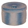 Image 1 : Blue & white stoneware butter crock w/lid, Daisy & Trellis pattern, faint hairline down side & acros