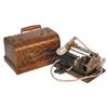 Image 1 : The Columbia Graphophone, VG original working condition, complete including earpiece, patd. 1890-97,