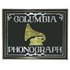 Image 1 : Columbia Phonograph sign, reverse on glass glue chip w/silver & gold leaf, professionally framed in 