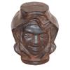 Image 1 : Black boy cast iron bank, 2 faces-one on front & one on back, VG condition, 3"H.