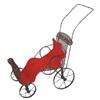 Image 1 : Doll carriage, fancy rolled wire w/metal wheels, Exc. condition, 21"W x 19"H. 