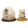 Image 1 : Kewpie Bride & Groom wedding cake toppers (2); one in glass dome, complete & Exc., other in Good to 