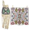Image 1 : Woodlands Indian-Winnebago loomed panel for shoulder bag, c.1870-80, 9" x 9.5" & Plateau Indian hand