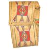 Image 1 : Northern Plains Indian-Blackfeet parfleche, buffalo hide, painted in hourglass pattern, full sized, 