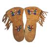 Image 1 : Plateau Indian gauntlets, colorful cut & seed beads in realistic floral designs on deerskin, lined, 