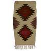 Image 1 : Navajo Indian throw, Gallup, NM,  fringed native wool, 6 earth tone colors, slight staining on corne