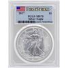 Image 1 : 2017 $1 American Silver Eagle Coin PCGS MS70 First Strike