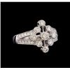 Image 1 : 14KT White Gold 0.85 ctw Diamond Ring