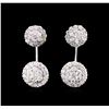1.66 ctw Diamond Earrings - 14KT White Gold
