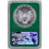 Image 2 : 2017 $1 American Silver Eagle Coin NGC MS70 Early Releases Green Core