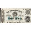 Image 1 : 1863 Fifty Cents The State of Alabama Obsolete Note