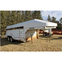 APPROX 1997 SOKAL 20' GOOSENECK STOCK TRAILER