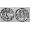 Image 2 : 1943 & 44 WALKING LIBERTY HALF DOLLARS, CH BU