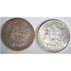 1880-O MICRO  O  VF & 1897-O CH AU+