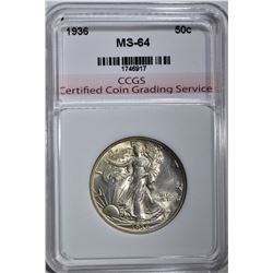1936 WALKING LIBERTY HALF DOLLAR