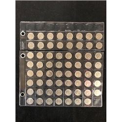 LOT OF 63 CANADIAN DIMES