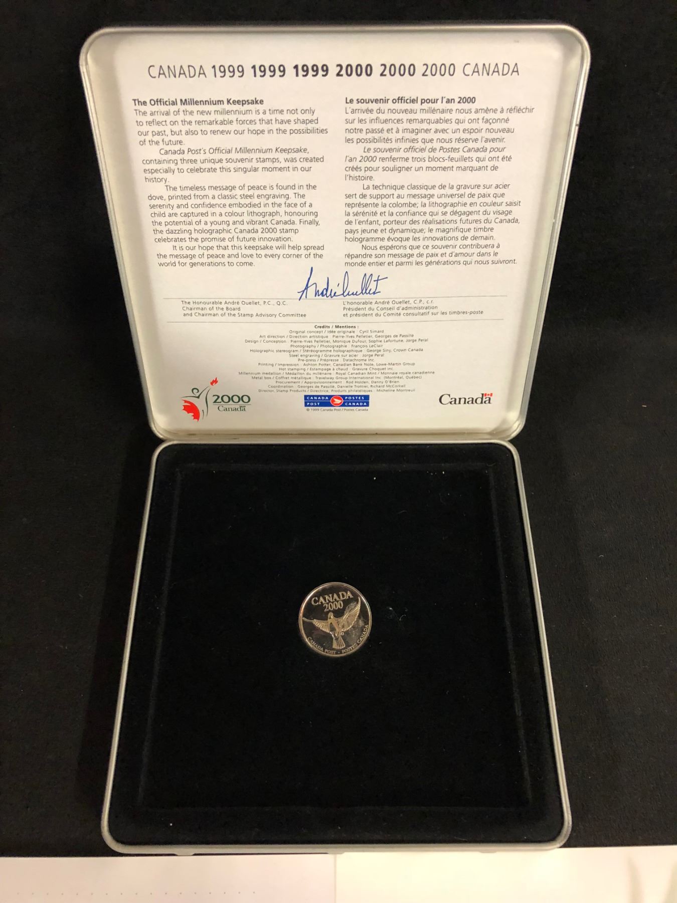 THE OFFICIAL MILLENNIUM KEEPSAKE STAMPS & COIN SET (19992000)