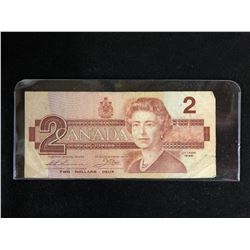 1986 - Canada $2 Bill - Canadian Two Dollar Note