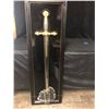 Image 1 : EXCALIBUR SWORD WITH WOODEN WALL DISPLAY (KING ARTHUR'S MYTHICAL SWORD)