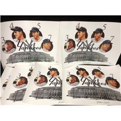 YANKEE LEGENDS PRINTS LOT