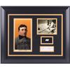 Image 1 : Honus Wagner Custom Framed 19.5x23.25 Display with (1) Hand-Written Word From Letter (PSA LOA Copy)