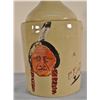 Image 1 : Cuts The Rope, Clarence painted war shield on 1/2 gal crock jug, 1979