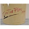 Image 3 : Cuts The Rope, Clarence painted war shield on 1/2 gal crock jug, 1979