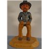 Image 2 : Wood carving  Ram Rod “85”, 10" h x 6" w, marked CB