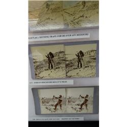 3 Stanley J. Morrow, Yankton, D. T.,  stereographs of Yellowstone Kelly, rare, framed