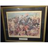 Image 1 : McBarron, H. Charles print, Custer’s Last Fight, 21” X 24”, framed
