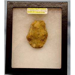 Buffalo calling stone, 2 3/4", from Blackfeet tribe, cased