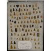 Image 1 : 100 arrowheads found 1958-1963, Bed Springs Buffalo Jump, Sun River, MT, in 12" x 16" x 1" frame.