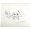 Image 1 : Reed, Marjorie (1915-1996), Sketch for the Butterfield Overland Stage in California, Ink, 9” x 10 ½”