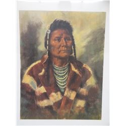 Fay, Arlene Hooker, print of Chief Joseph, 16" x 24", deceased artist, unframed