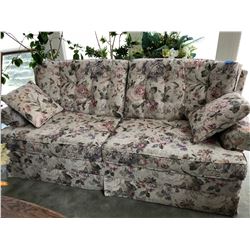 Floral Double Seated Sofabed & 2 Cushions