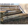 Image 1 : Pile of Wood Fence Post & Misc. Posts J.D. A75 Tank/Scrap Metal/Wood Step/Bucket Mount Bale Spear/2 