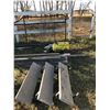 Image 3 : Pile of Wood Fence Post & Misc. Posts J.D. A75 Tank/Scrap Metal/Wood Step/Bucket Mount Bale Spear/2 