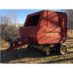 New Holland 664 Round Baler w/Bale Command & P.T.O. Shaft (in shop), Belts are Good Cond