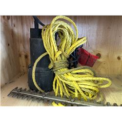 Submersible Sump Pump/Shopmate Electric Hedge Trimmer & 2 Ext. Cords