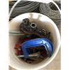 Image 2 : Misc. Fencing Wire, Cultivator Shovels/Guards/Sheet of Roofing/Storm Aluminum Door 32 x 80 & Metal P