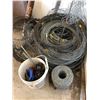 Image 3 : Misc. Fencing Wire, Cultivator Shovels/Guards/Sheet of Roofing/Storm Aluminum Door 32 x 80 & Metal P