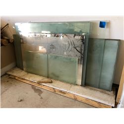 Screen Storm Door/Misc. Glass, Lumber & Pizza Sign (on south wall)