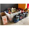 Image 3 : 5 Gas Cans/Stack of Pails/Assorted Partial Jugs of Antifreeze, Oil, Fuel Conditioner, etc.