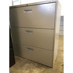 3 Drawer Lateral Beige File Cabinet