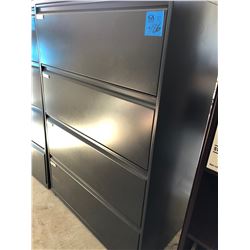 4 Drawer Dark Grey Lateral File Cabinet