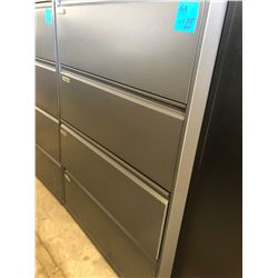 Dark Grey 4 Drawer Lateral File Cabinet