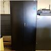 Image 1 : 72" Black Locking Steel Storage Cabinet Plus Black 4 Drawer File Cabinet